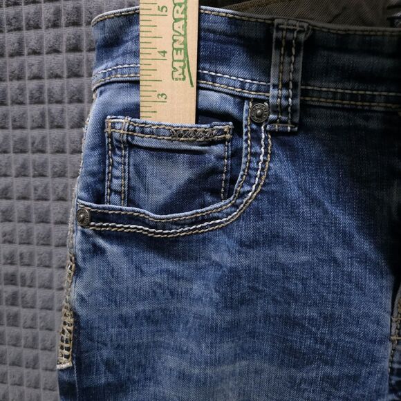 Buckle Black No3 Jeans 32x32 Y2K Mens Acid Wash Low Rise Stretch Grunge Rock VTG - Picture 9 of 16